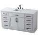 Alden 60 X 35 inch Grey Bathroom Vanity Cabinet