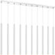 Forest LED 56.5 inch Chrome Linear Chandelier Ceiling Light in 10, 37, Chrome Steel