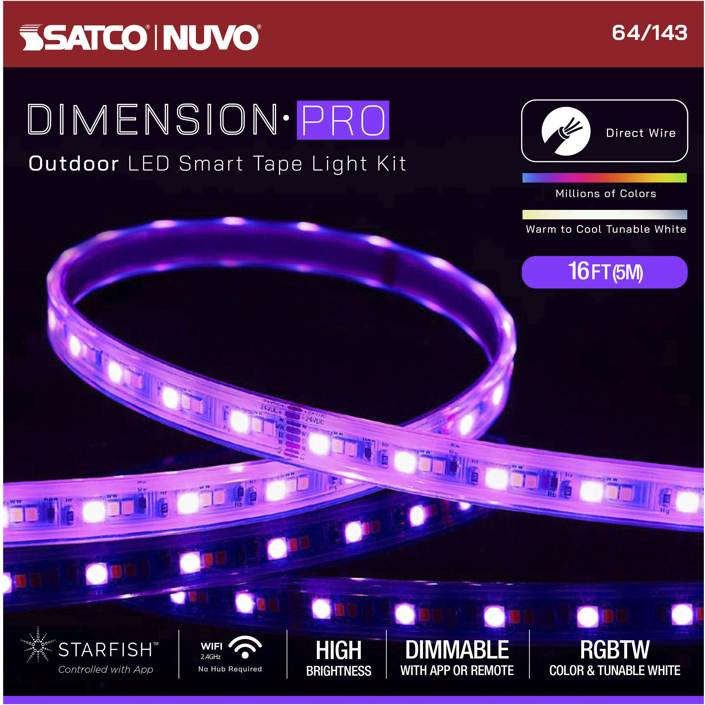 Dimension White 2700K 196.85 inch Tape Light