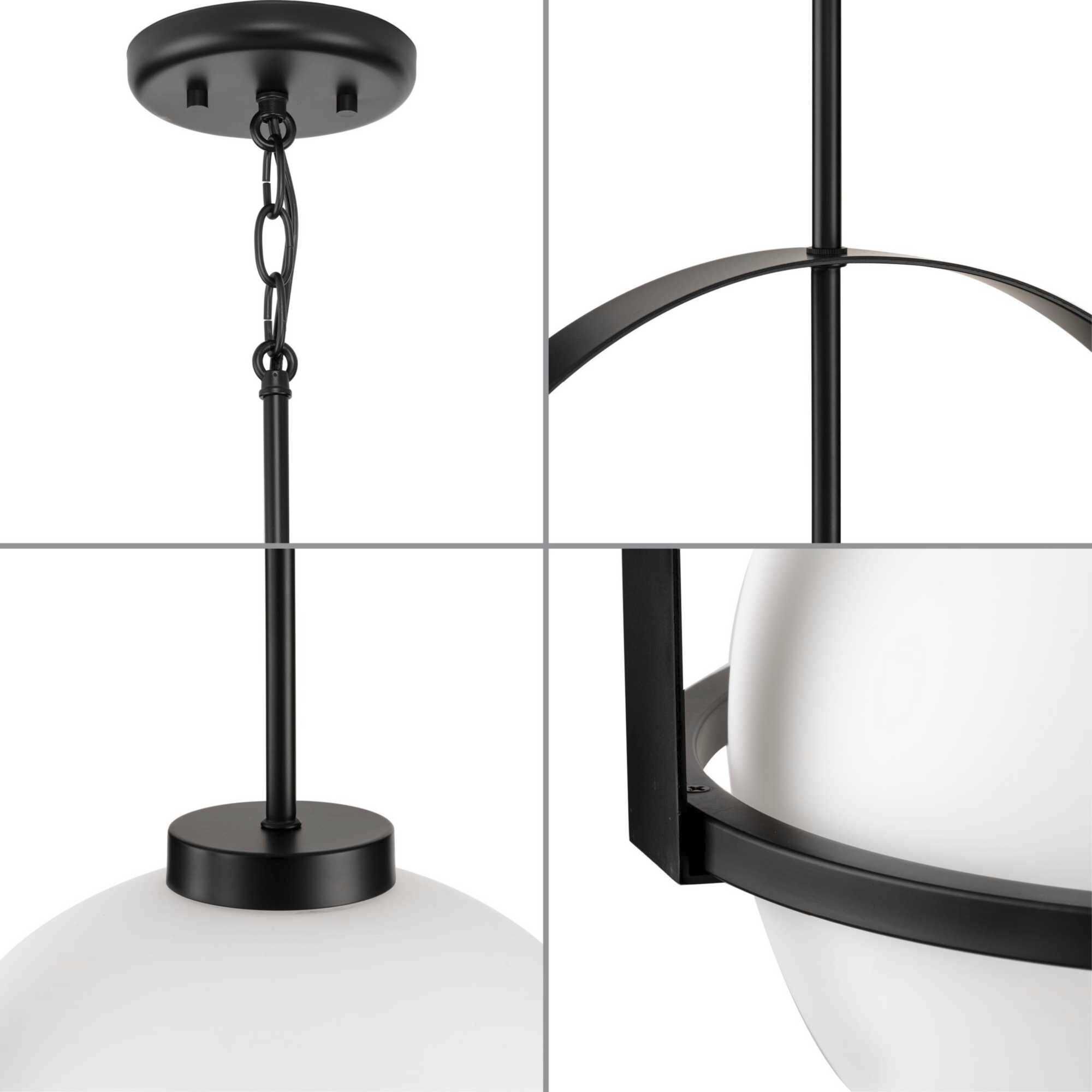 Delayne 1 Light 16 inch Matte Black Pendant Ceiling Light