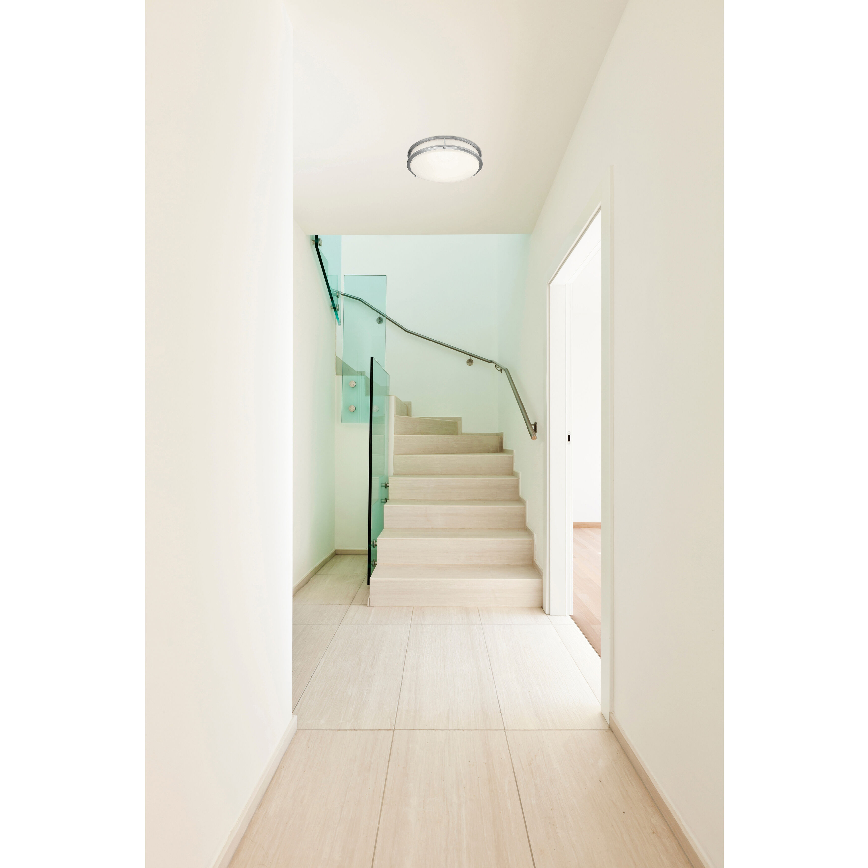 Solero III LED 12 inch Brushed Steel Flush Mount Ceiling Light
