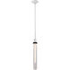 Zigrina 1 Light 5.13 inch Matte White with Satin Brushed Black Pendant Ceiling Light