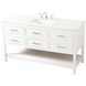 Sinclaire 60 X 22 X 34 inch White Vanity Sink Set