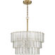 Museo 9 Light 21 inch Satin Brass Pendant Ceiling Light