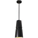 Radiance Collection 1 Light 6 inch Carbon Matte Black with Matte Black Pendant Ceiling Light