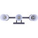 Britton 3 Light 21 inch Matte Black Vanity Fixture Wall Light