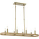 Windward Passage 8 Light 41 inch Soft Brass Island Light Ceiling Light