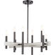 Denmark 8 Light 28 inch Black Chrome Chandelier Ceiling Light