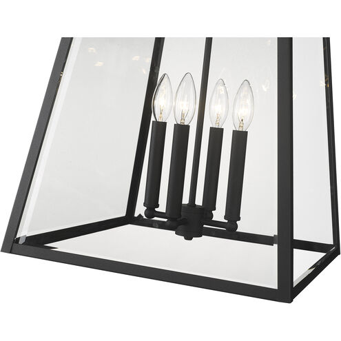 Broughton 4 Light 15.75 inch Black Outdoor Chain Mount Ceiling Fixture