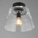 Hudson 1 Light 12 inch Black Single Pendant Ceiling Light in Clear