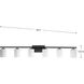 Replay 6 Light 48 inch Textured Black Bath Vanity Wall Light