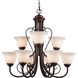 Laredo II 9 Light 30 inch Antique Bronze Chandelier Ceiling Light