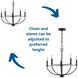 Leyden 5 Light 22 inch Matte Black Chandelier Ceiling Light