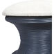 Raven 18 inch Neptune Blue with Cream Accent Stool