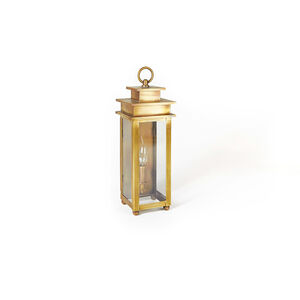 Ellis 1 Light 17 inch Antique Brass Wall Lantern, Small