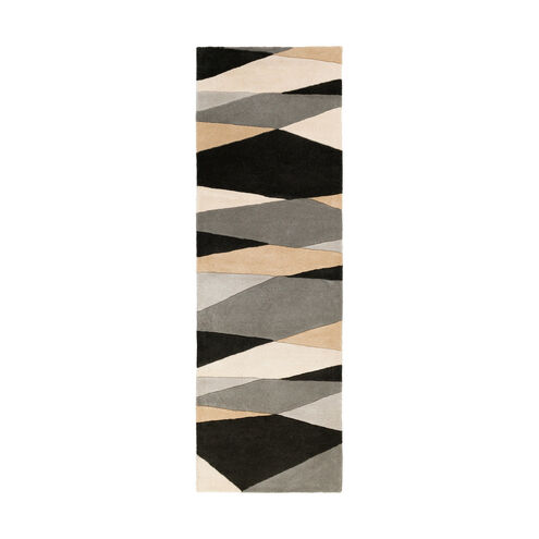 Forum 48 inch Black/Cream/Taupe/Medium Gray/Butter Rugs, Wool