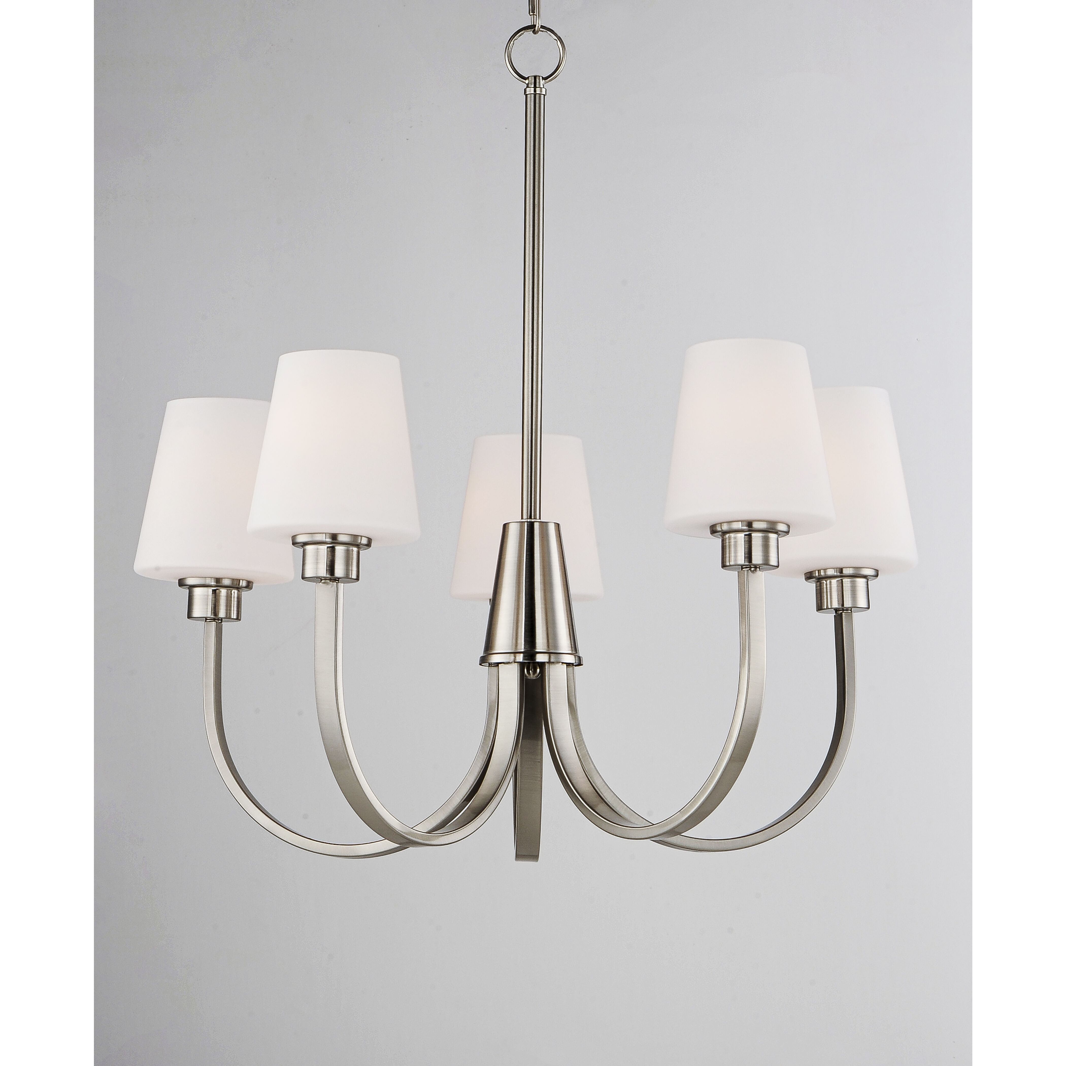Shelter 5 Light 27 inch Satin Nickel Chandelier Ceiling Light