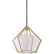 Canada 1 Light 8 inch Gold Pendant Ceiling Light