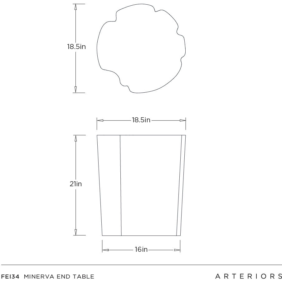 Minerva 18.5 inch Distressed Antique Brass End Table