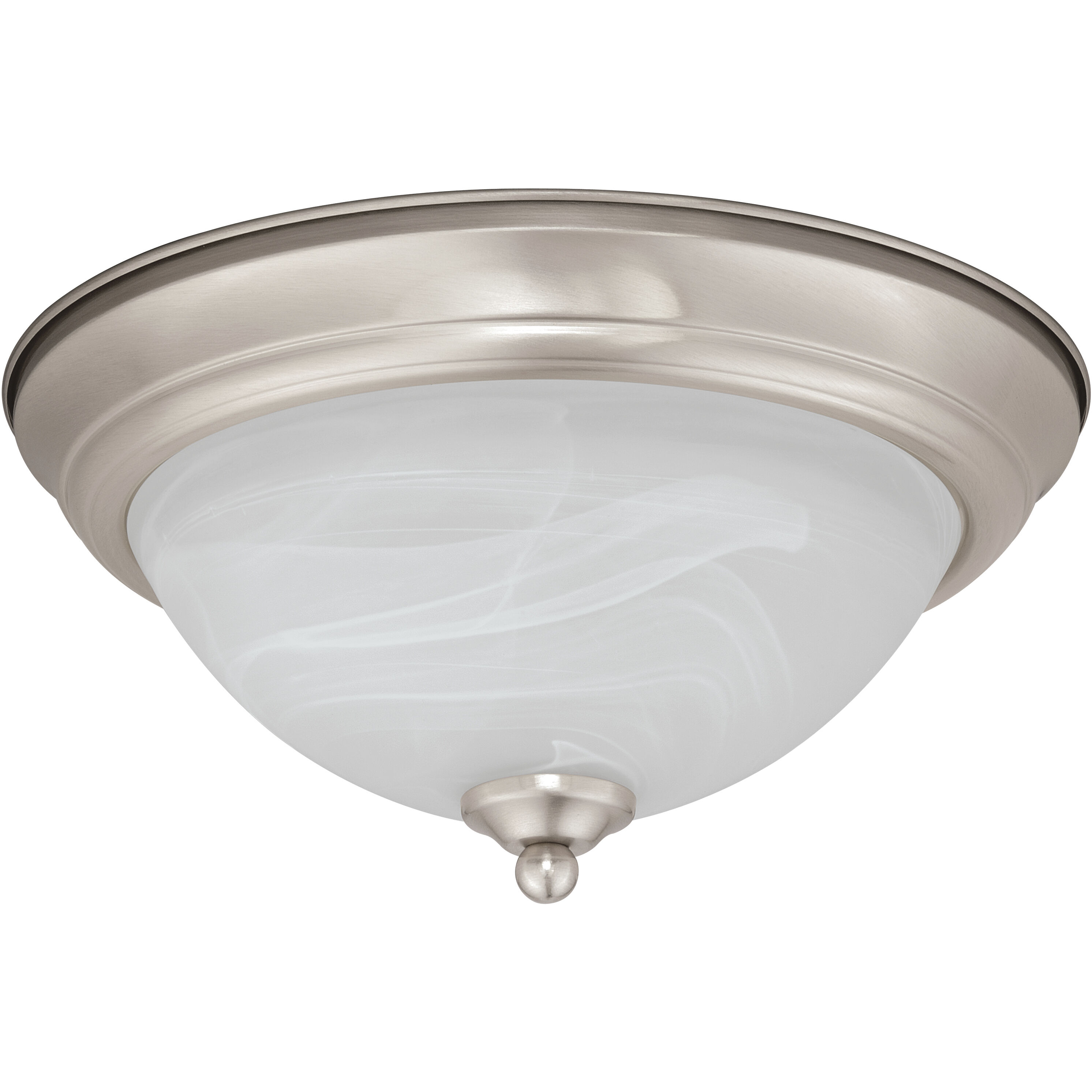 Stevens LED 13 inch Satin Nickel Flush Mount Ceiling Light