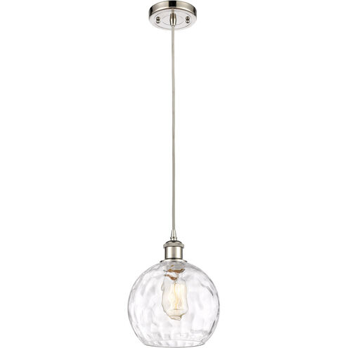 Ballston Athens Water Glass 1 Light 8 inch Polished Nickel Mini Pendant Ceiling Light