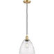 Ballston Dome 1 Light 9 inch Satin Gold Mini Pendant Ceiling Light