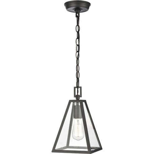 Tangent 1 Light 7 inch Matte Black Mini Pendant Ceiling Light