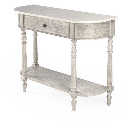 Danielle Marble 40" one- drawer Console Table in Gray