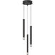 Wand LED 7 inch Coal With Brushed Nickel Pendant Ceiling Light, Pan