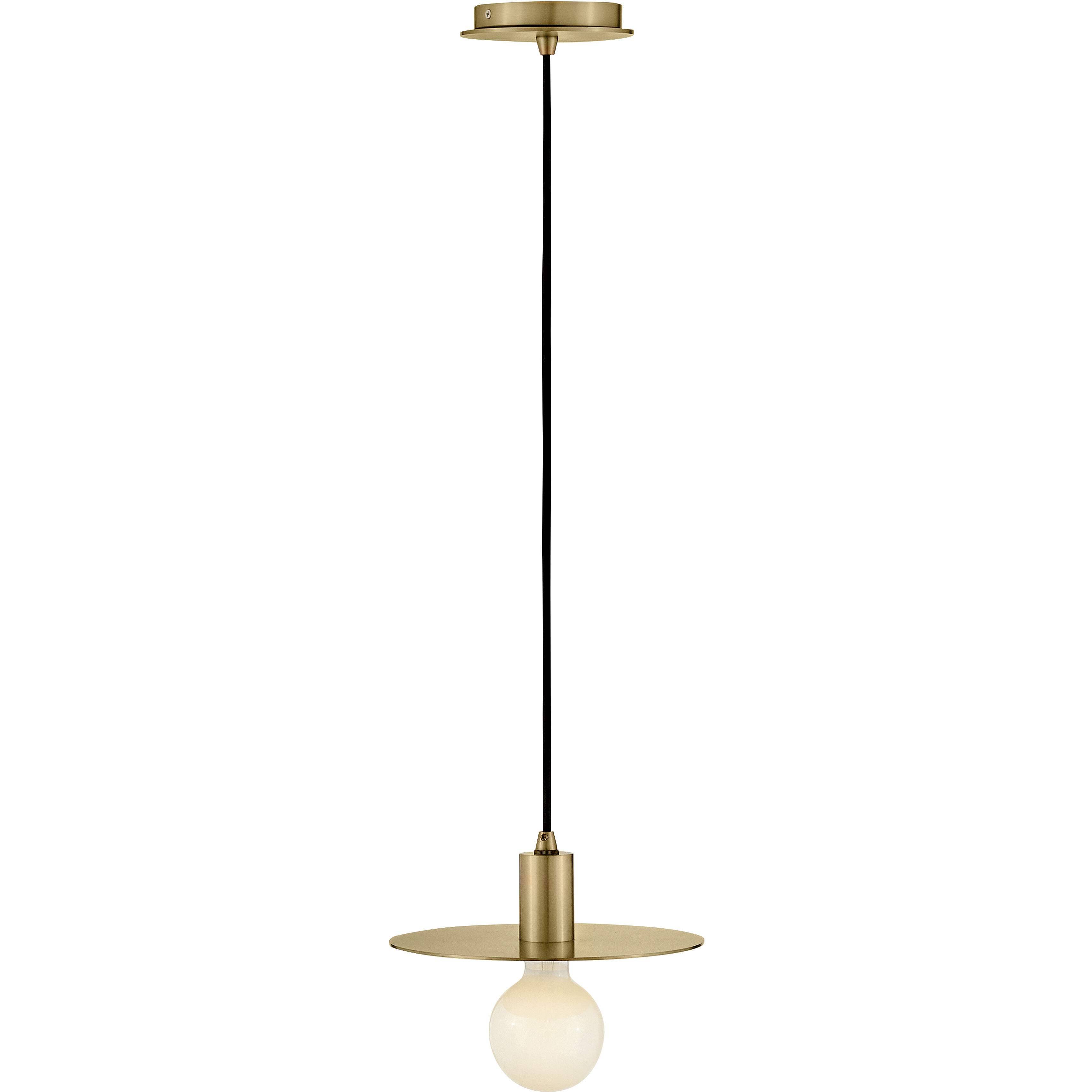 Lulu LED 10 inch Lacquered Brass Pendant Ceiling Light, Semi-Flush Mount