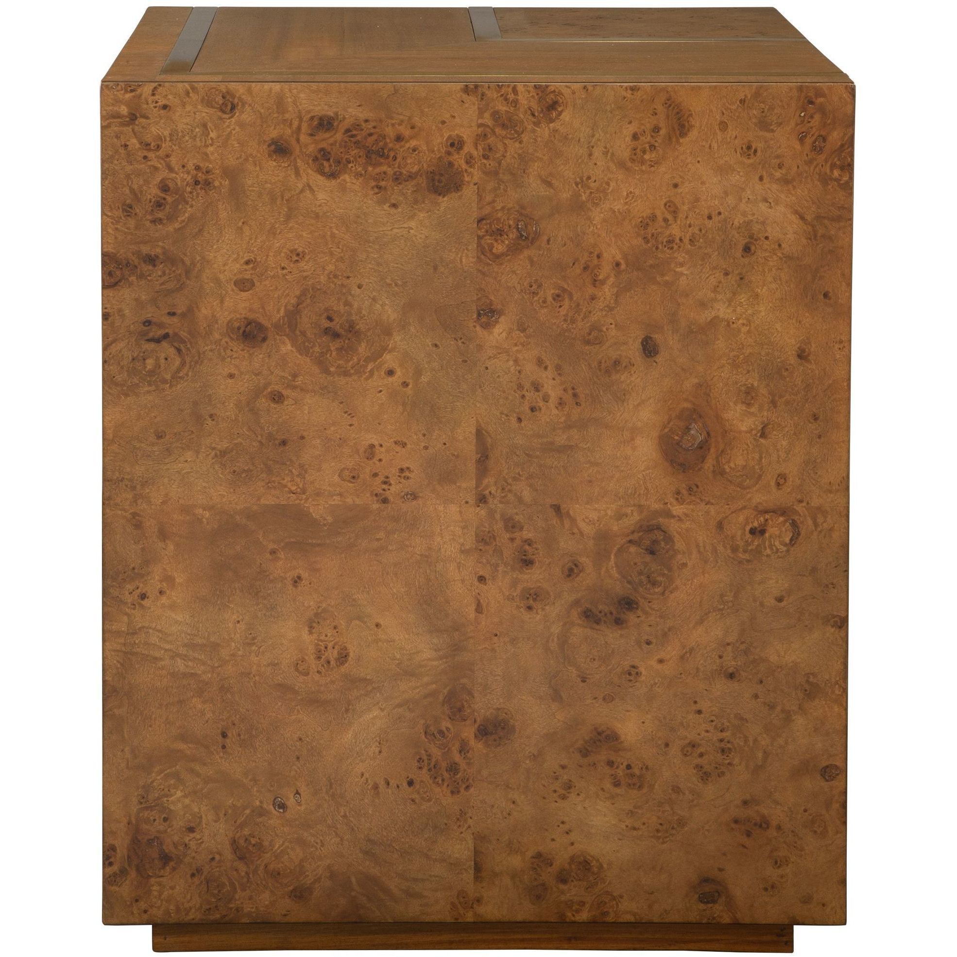 Seven Wonders 24 X 20 inch Maple Burl and Acacia and Alder Wood Side Table
