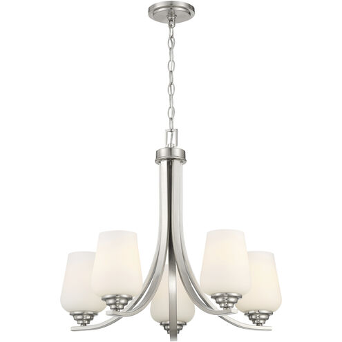 Shyloh 5 Light 23 inch Brushed Nickel Chandelier Ceiling Light