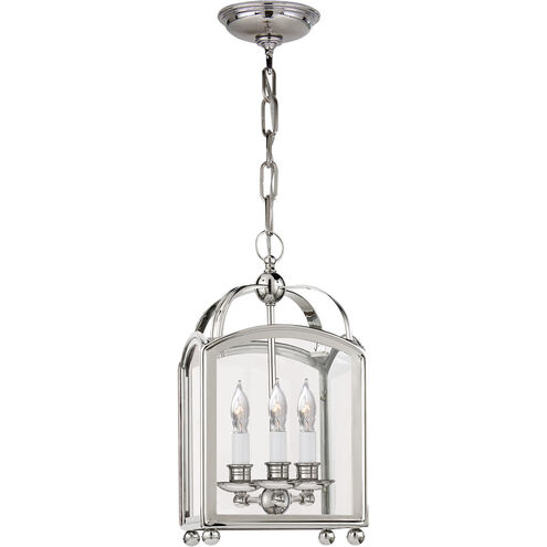 Chapman & Myers Archtop 3 Light 8.25 inch Polished Nickel Lantern Pendant Ceiling Light