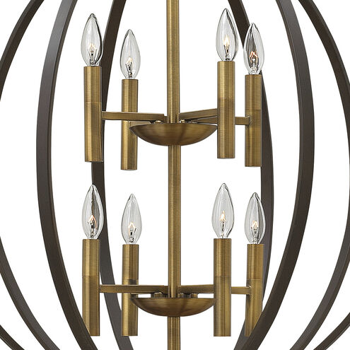 Euclid LED 28 inch Spanish Bronze with Heirloom Brass Indoor Foyer Light Ceiling Light