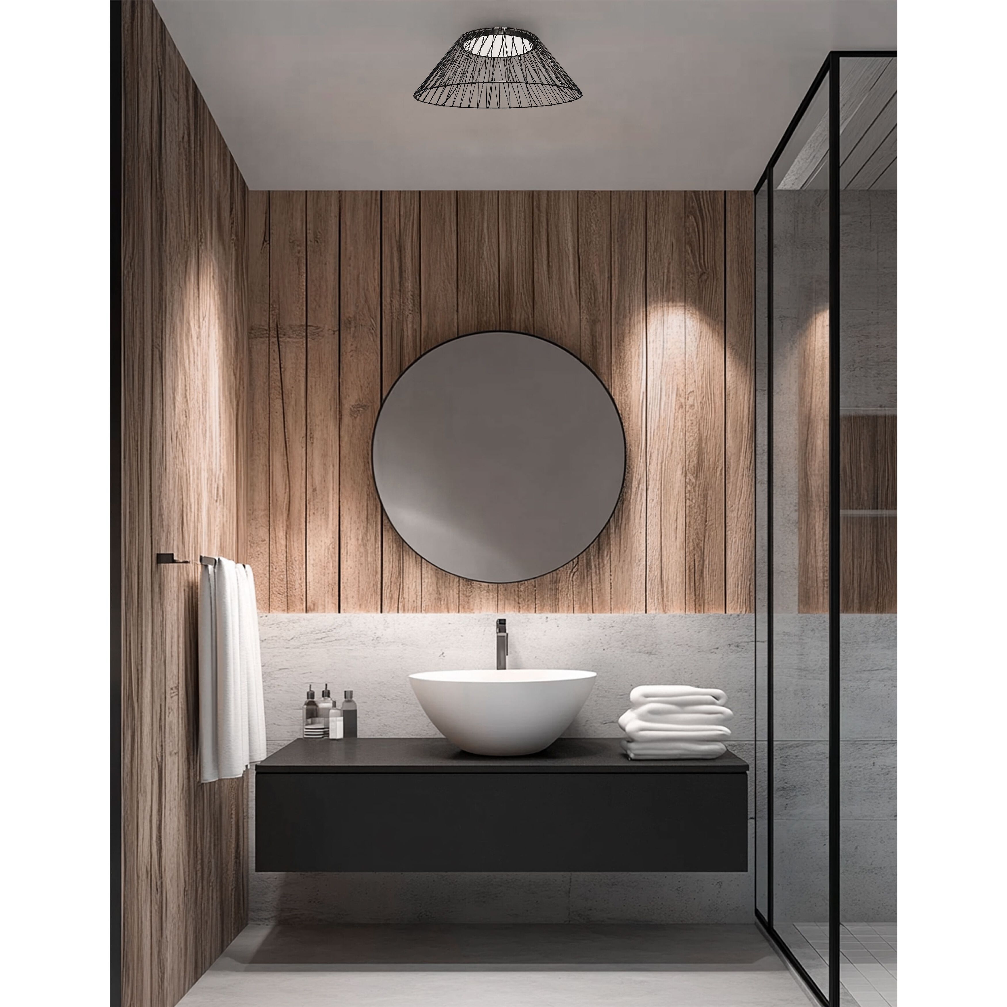 Georgette LED 24 inch Matte Black and Black Flush Mount Ceiling Light