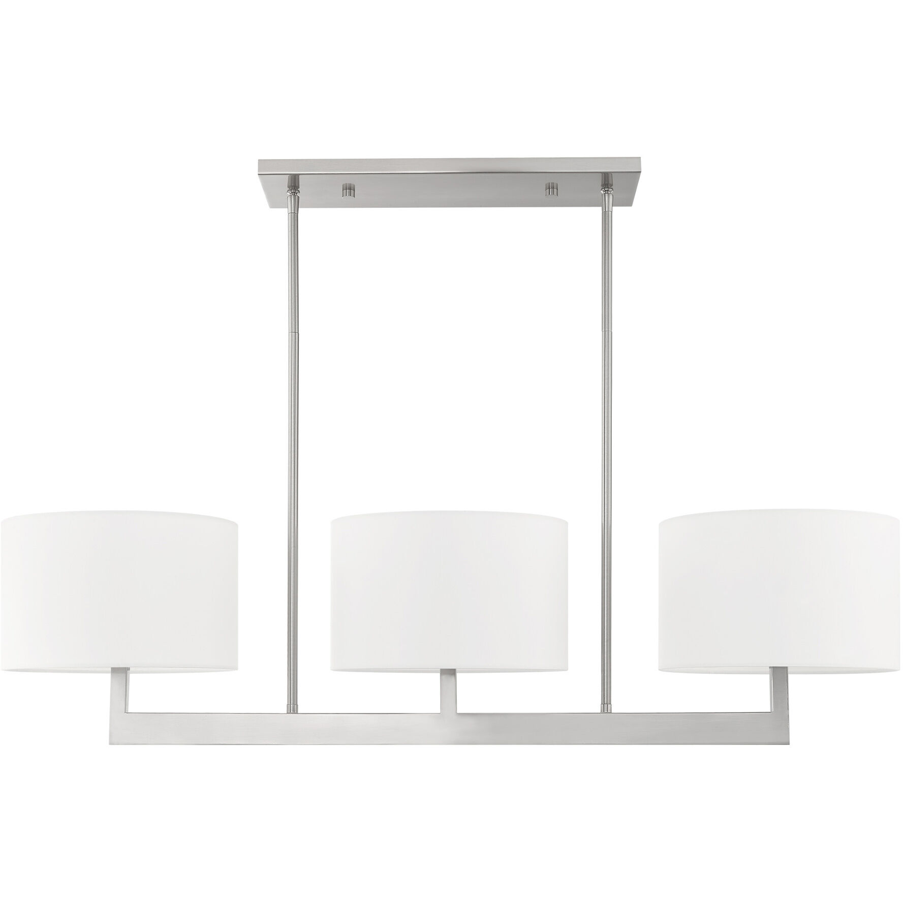 Hayworth 3 Light 42 inch Brushed Nickel Linear Chandelier Ceiling Light