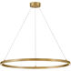 Kenna LED 33 inch Lacquered Brass Chandelier Ceiling Light