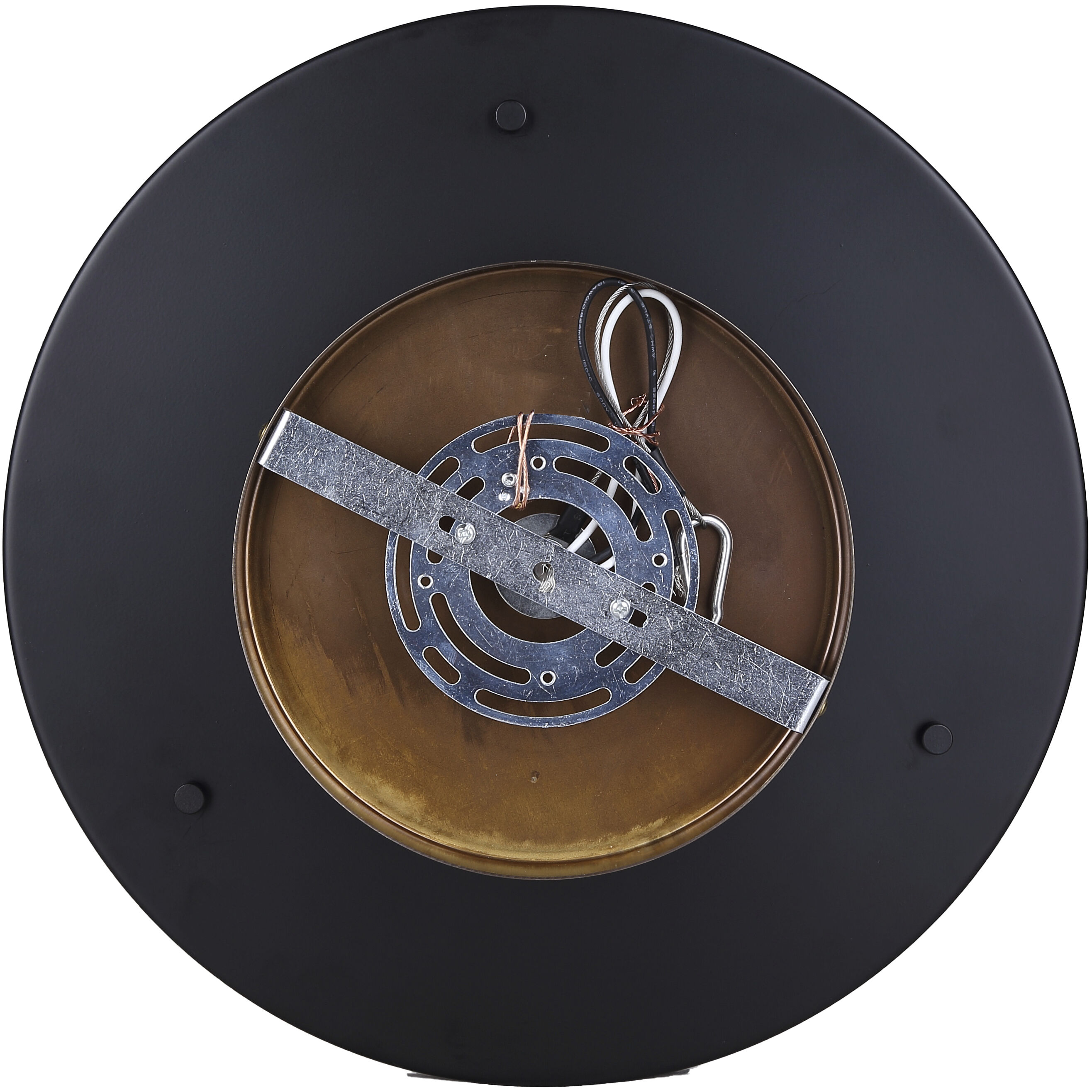 Jenner 3 Light 15 inch Black/Gold Semi-Flush Mount Ceiling Light