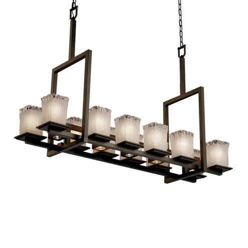 Veneto Luce 17 Light 14 inch Dark Bronze Chandelier Ceiling Light in White Frosted (Veneto Luce), Incandescent