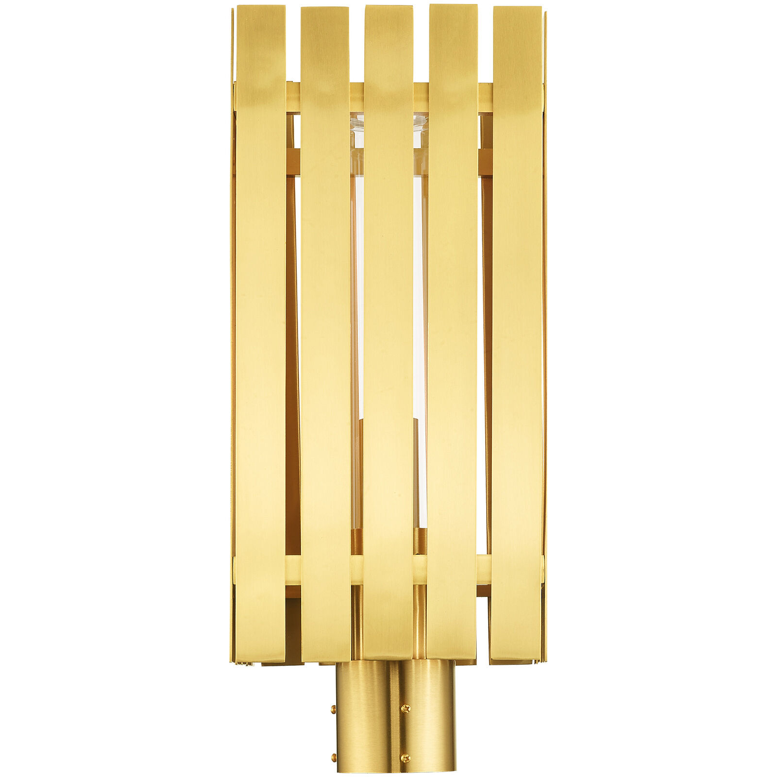 Greenwich 1 Light 20 inch Satin Brass Outdoor Post Top Lantern