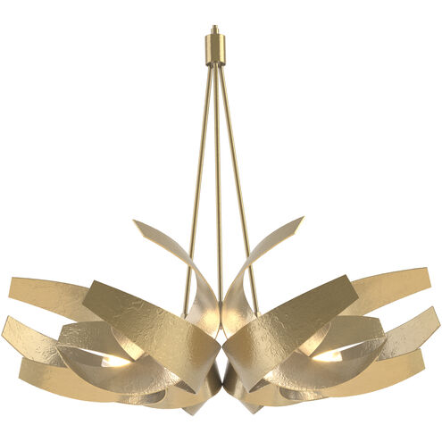 Corona 6 Light 35.1 inch Modern Brass Dining Pendant Ceiling Light, Large