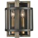 Woodbridge 2 Light 8 inch Matte Black Sconce Wall Light