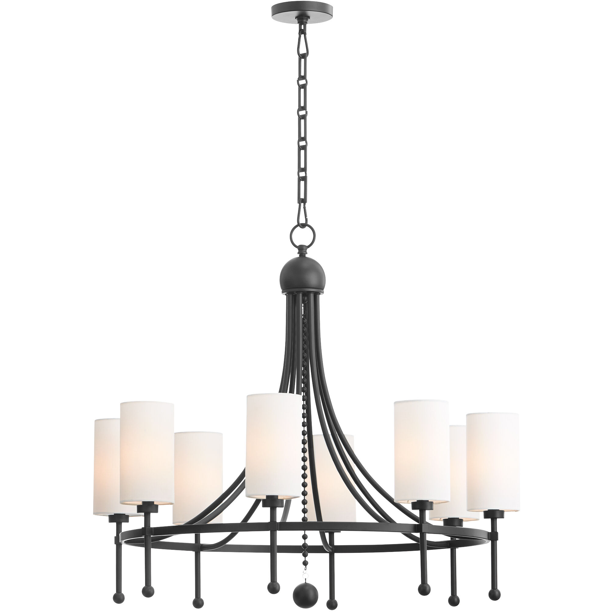 Lee Boulevard 8 Light 32.25 inch Matte Black Chandelier Ceiling Light