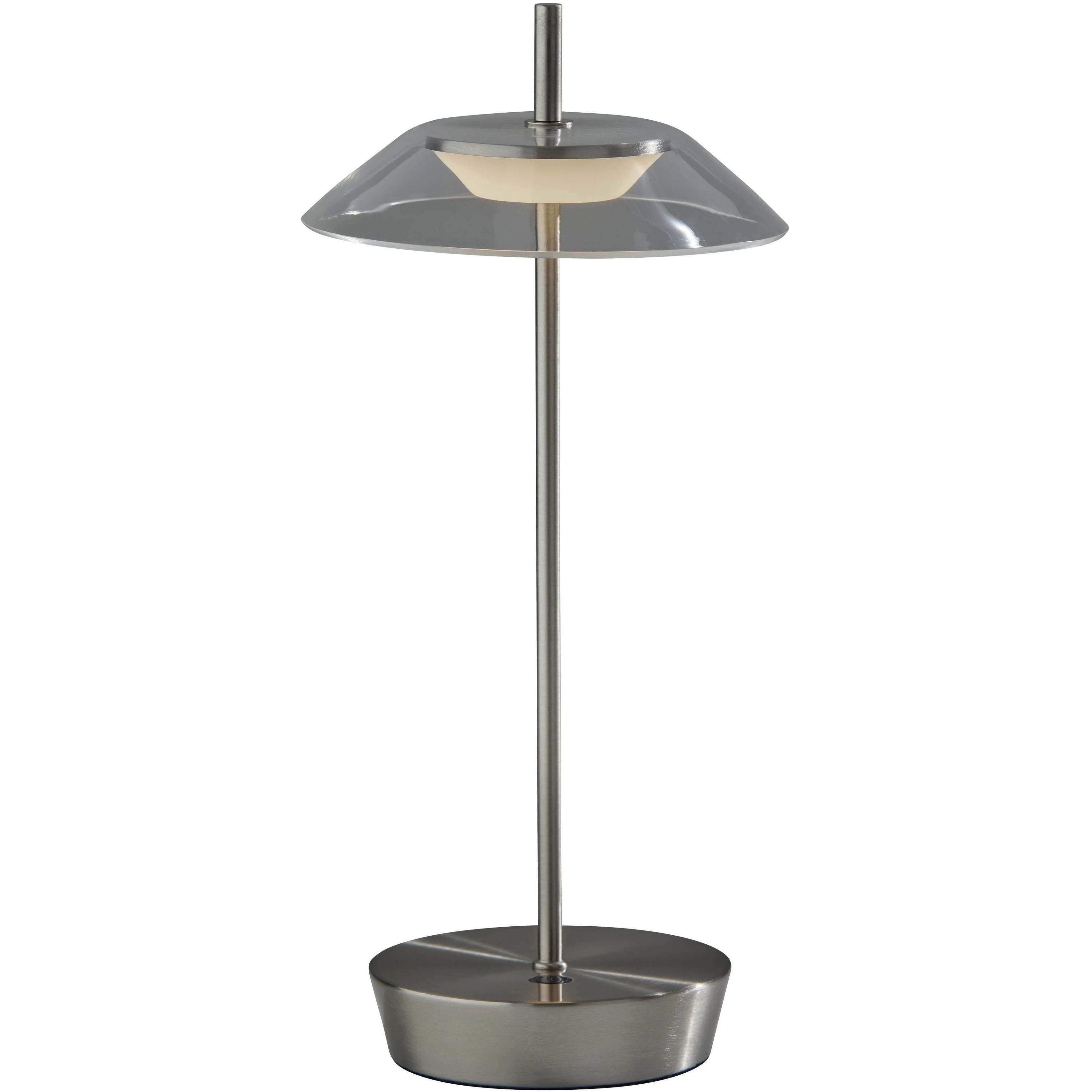 Ako 12 inch 2.00 watt Brushed Steel Cordless Table Lamp Portable Light, ADS360