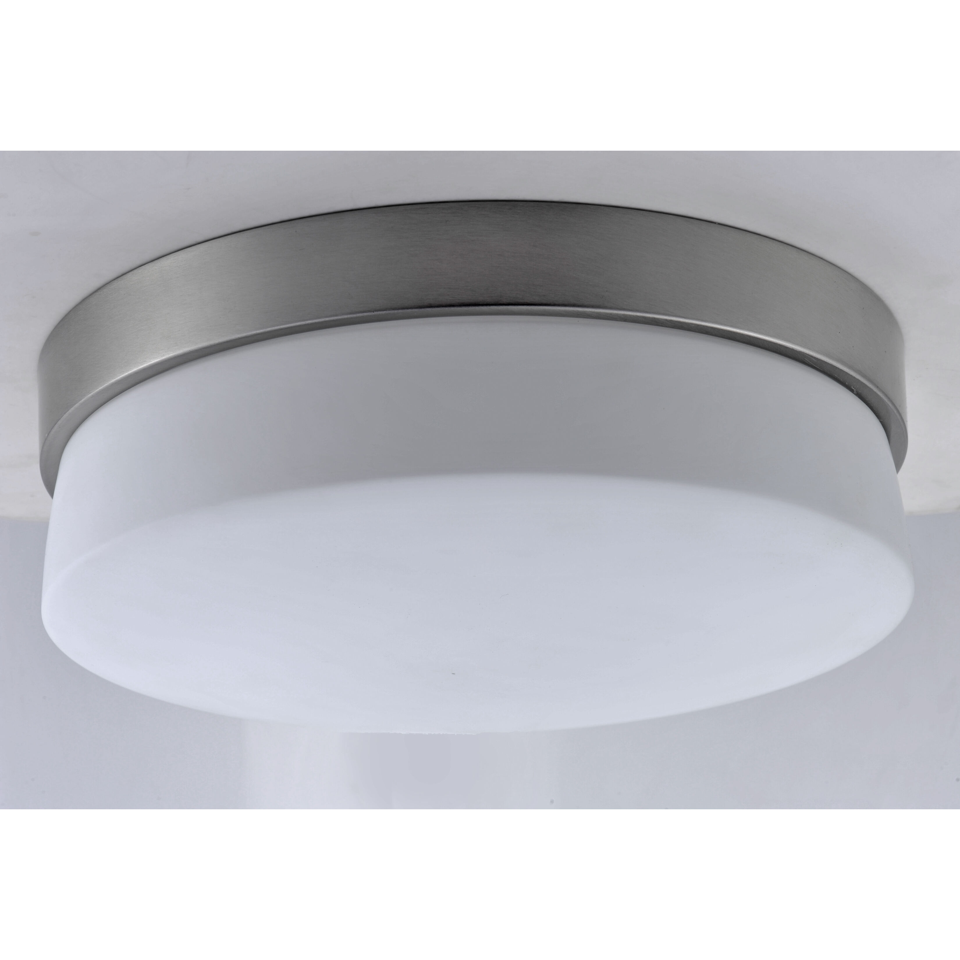 Flux LED 11 inch Satin Silver Flush Mount Ceiling Light