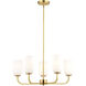 Shelby LED 26 inch Natural Brass Chandelier Ceiling Light