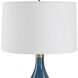 Riviera 28 inch 150.00 watt Sapphire and Dark Navy Blue with Antique Brass Table Lamp Portable Light