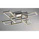 Link LED 29.25 inch Satin Nickel Flush Mount Chandelier Ceiling Light