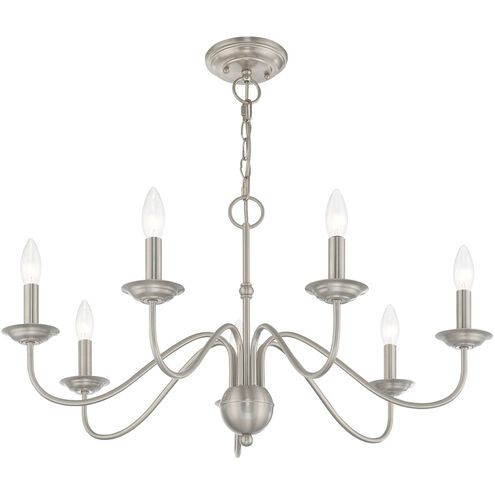 Windsor 7 Light 28 inch Brushed Nickel Chandelier Ceiling Light