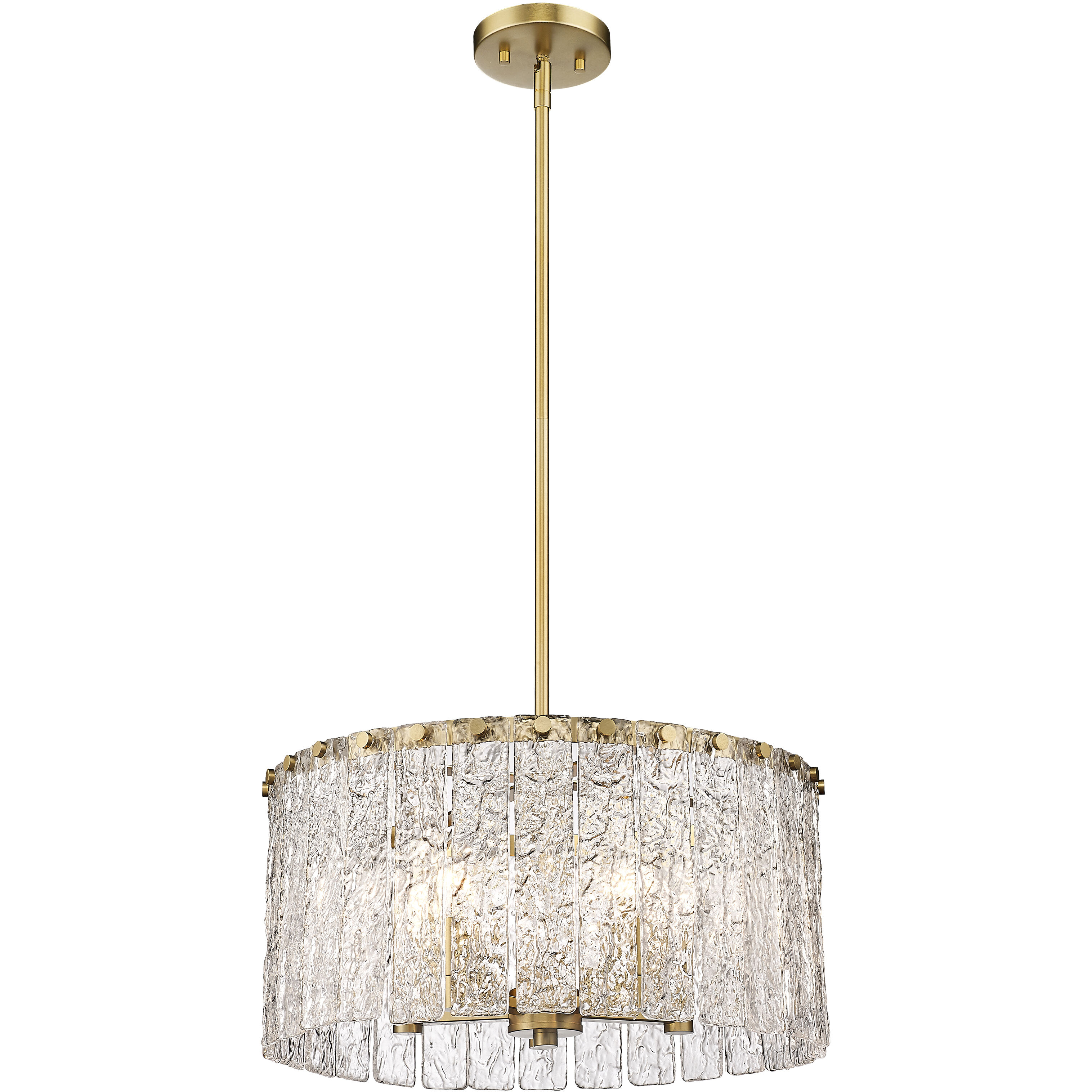 Glacier 5 Light 19 inch Modern Gold Pendant Ceiling Light